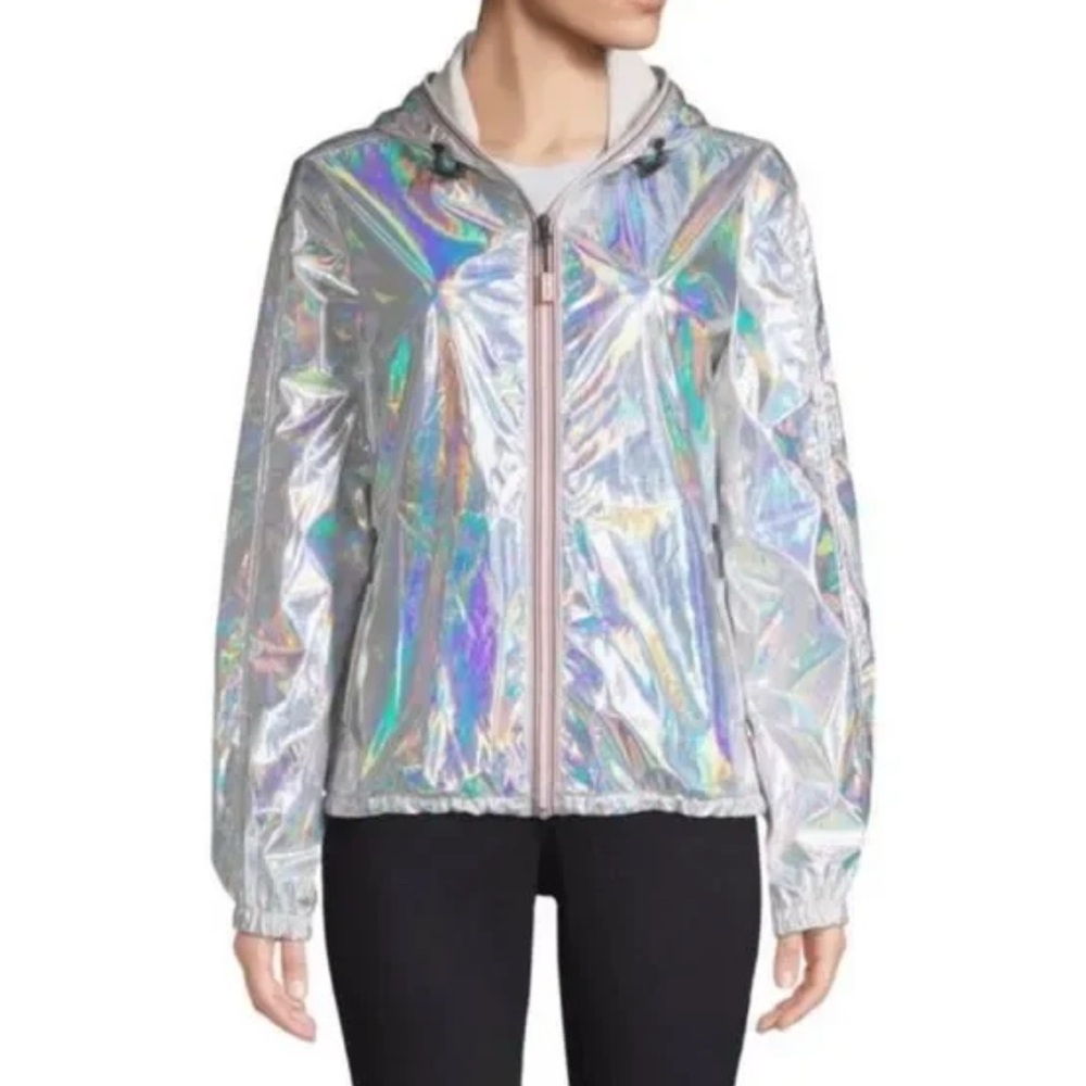 Hunter Nebula Original Hooded Rain Jacket Iridescent Rainbow - Picture 4 of 9